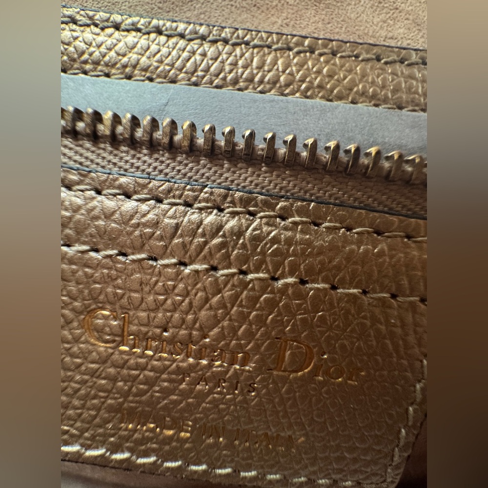 Metallic Grained Calfskin Saddle Bag Gold - Picture 9 of 11
